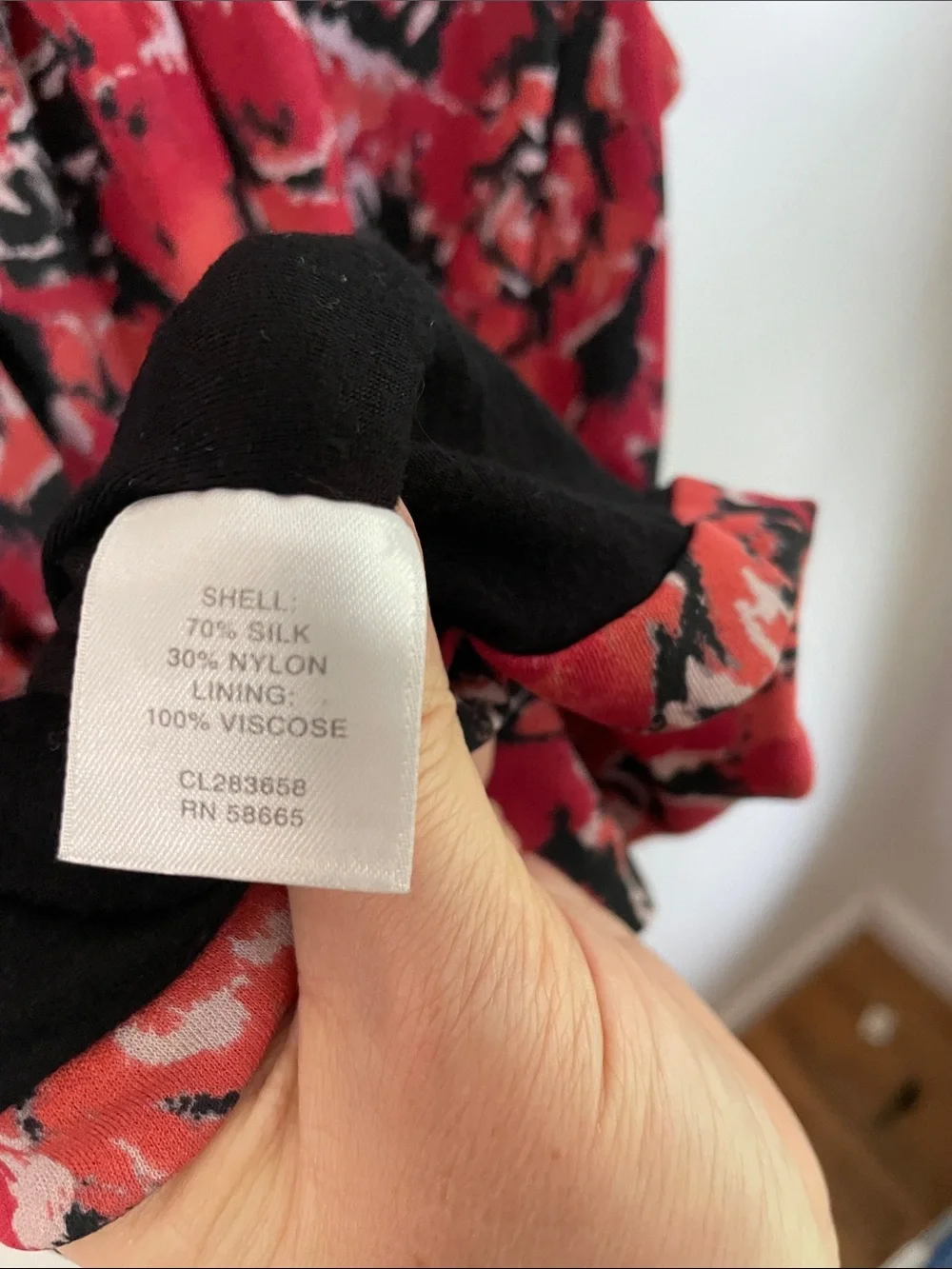Classiques Entier Red and Black Floral Scoop Neck Lined Sleeveless Blouse XL